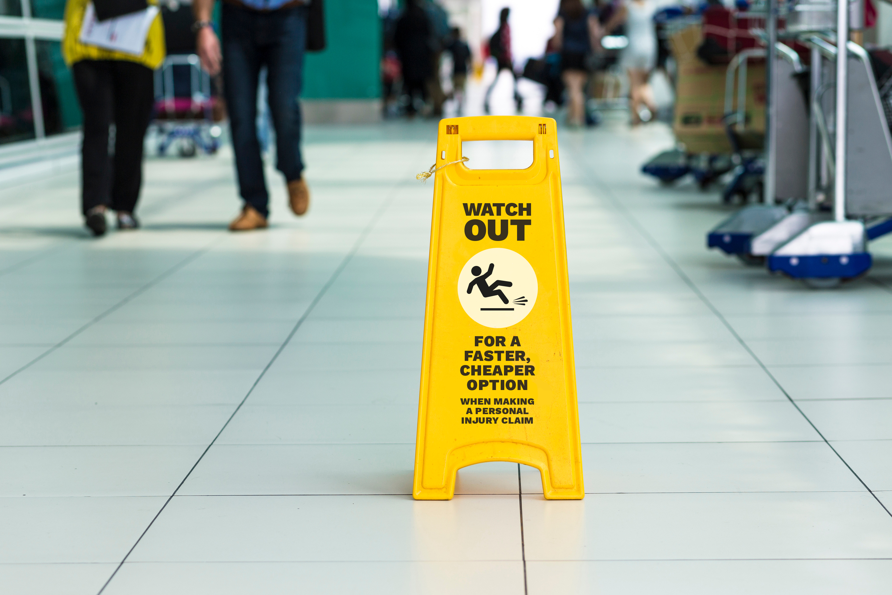 The literal warning sign featured in the adverts