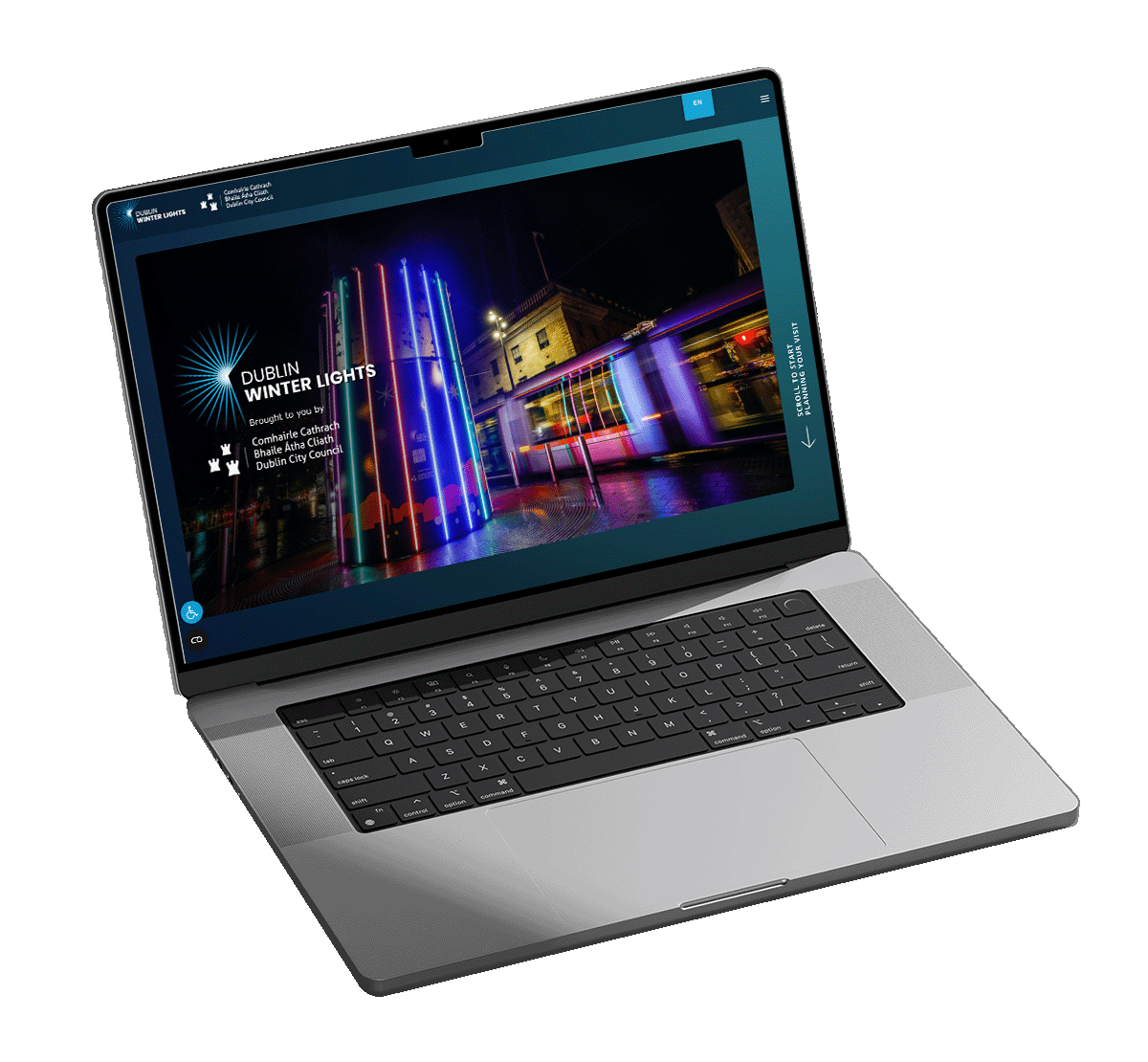 The website homepage